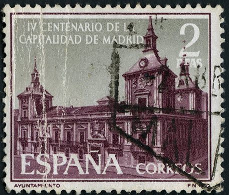 Espanha - 1961 - IV Centenario da Capitalidade de Madrid - Ayuntamiento - 2Ptas