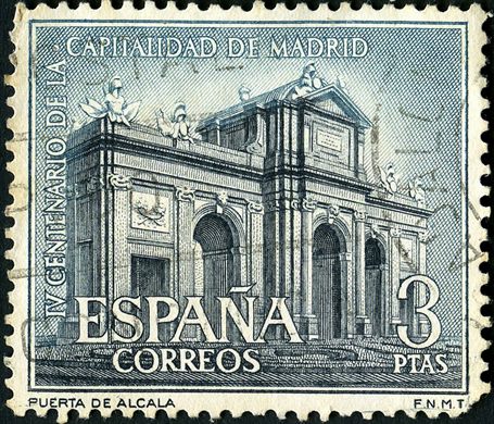 Espanha - 1961 - IV Centenario da Capitalidade de Madrid - Puerta de Alcala - 3Ptas