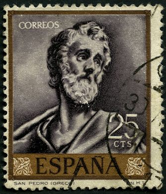 Espanha - 1961 - Pintura El Greco San Pedro - 25C