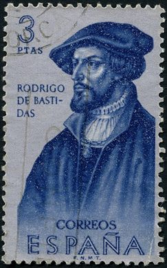 Espanha - 1961 - Forjadores de America Rodrigo de Bastidas - 3Pta