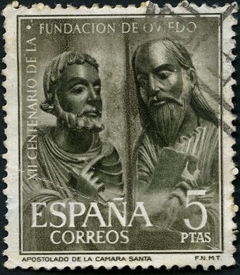 Espanha - 1961 - Fundacao de Oviedo Apostolado Camara Santa - 5Ptas