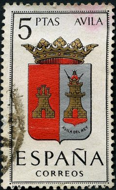 Espanha - 1962 - Escudos de Capitais - Avila - 5Ptas