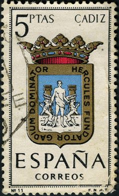 Espanha - 1962 - Escudos de Capitais - Cadiz - 5Ptas