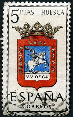 Espanha - 1962 - Escudos de Capitais - Huesca - 5Ptas
