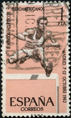 Espanha - 1962 - Jogos Iberoamericanos Atletismo Saltos - 1Ptas