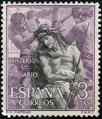 Espanha - 1962 - Misterios do Rosario Tiepolo - 3Ptas