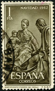 Espanha - 1962 - Natal - Nacimiento Pedro de Mena - 1Pta