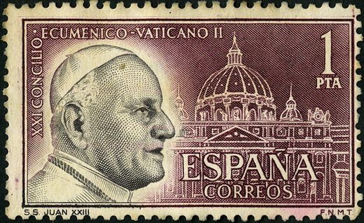 Espanha - 1962 - XXI Concilio Ecumenico Vaticano II - Juan XXIII - 1Pta