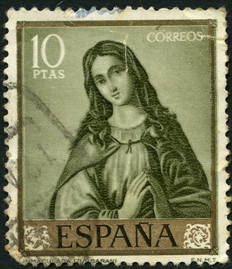 Espanha - 1962 - Pintura Zurbaran Inmaculada - 10Pta