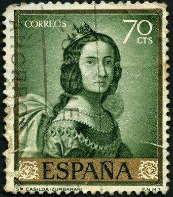 Espanha - 1962 - Pintura Zurbaran Santa Casilda - 70C