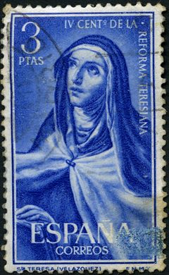 Espanha - 1962 - IV Centenario Reforma Teresiana Santa Teresa Velazquez - 3Ptas