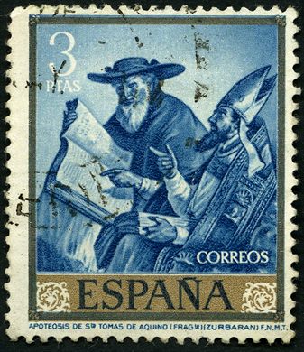 Espanha - 1962 - Pintor Zurbaran Apoteose Sao Tomas de Aquino - 3Ptas