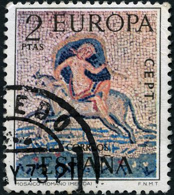 Espanha - 1963 - Europa CEPT Mosaico Romano Merida - 2Ptas