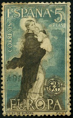 Espanha - 1963 - Europa CEPT - Ntra Sra de Europa - 5Ptas