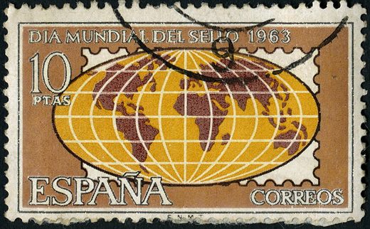 Espanha - 1963 - Dia Mundial do Selo - 10Ptas