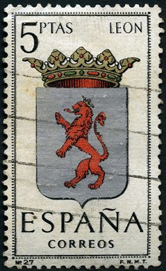 Espanha - 1964 - Brasoes das Capitais - Leon - 5Ptas