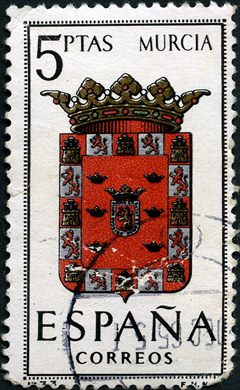 Espanha - 1964 - Brasoes das Capitais - Murcia - 5Ptas