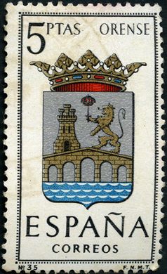 Espanha - 1964 - Brasoes das Capitais - Orense - 5Ptas