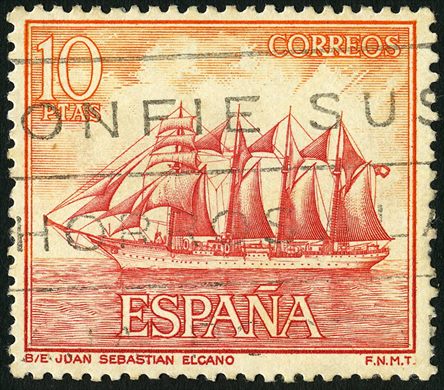 Espanha - 1964 - Marinha Espanhola Juan Sebastian Elcano - 10Ptas