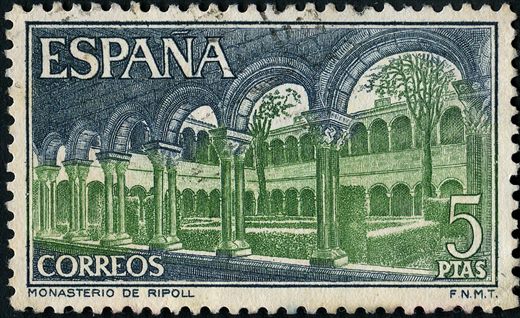 Espanha - 1964 - Monasterios Ripoll - 5Ptas