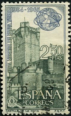 Espanha - 1964 - Feria Mundial de Nueva York Castillo de la Mota - 2.50Ptas