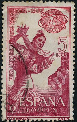 Espanha - 1964 - Feria Mundial de Nueva York Baile Espanol - 5Ptas