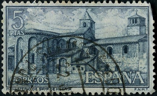 Espanha - 1964 - Mosteiro de Santa Maria de Huerta - 5Ptas