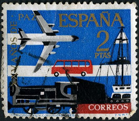 Espanha - 1964 - XXV Anos de Paz - Transportes e Comunicacoes - 2Ptas