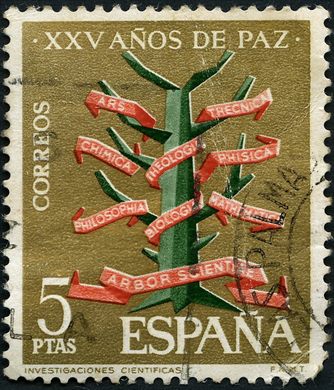 Espanha - 1964 - XXV Anos de Paz Investigacoes Cientificas - 5Ptas