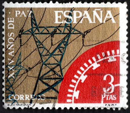 Espanha - 1964 - XXV Anos de Paz Electricidade - 3Pta