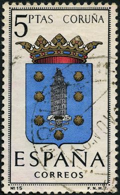Espanha - 1965 - Escudos Provincias Coruna - 5Ptas