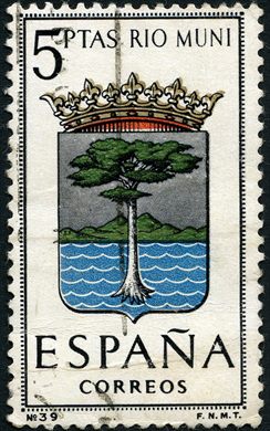 Espanha - 1965 - Escudos Provincias Rio Muni - 5Ptas
