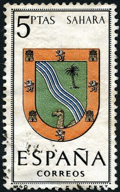 Espanha - 1965 - Escudos de Capitais - Sahara - 5Ptas