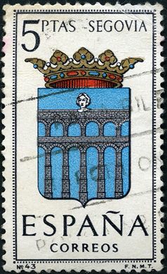 Espanha - 1965 - Brasoes das Capitais - Segovia - 5Ptas