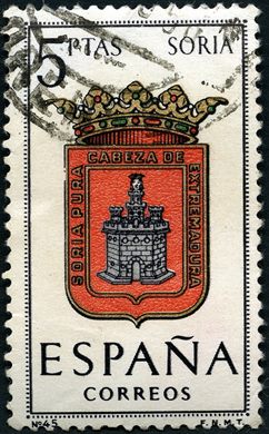 Espanha - 1965 - Brasoes das Capitais - Soria - 5Ptas