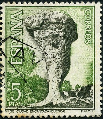 Espanha - 1965 - Turismo Ciudad Encantada Cuenca - 5Ptas