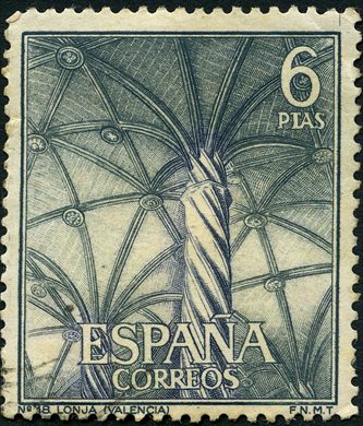 Espanha - 1965 - Turismo Lonja de Valencia - 6Ptas