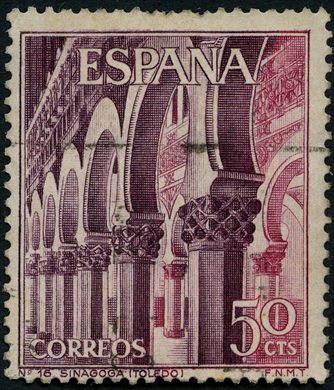 Espanha - 1965 - Turismo Sinagoga de Toledo - 50Cts