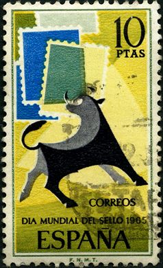 Espanha - 1965 - Dia Mundial do Selo Touro - 10Ptas