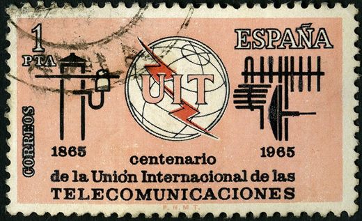 Espanha - 1965 - Centenario UIT Telecomunicacoes - 1Pta