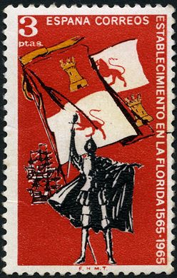 Espanha - 1965 - IV Centenario Estabelecimento na Florida - 3Ptas