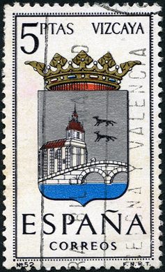 Espanha - 1966 - Escudos de Capitais - Vizcaya - 5Ptas