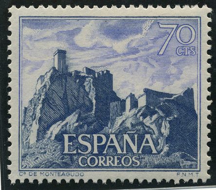 Espanha - 1966 - Castelos Monteagudo - 70Cts
