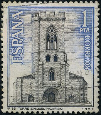 Espanha - 1966 - Turismo Torre San Miguel Palencia - 1Ptas
