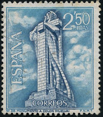 Espanha - 1966 - Turismo Monumento a Colon Huelva - 2.50Ptas