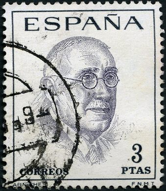 Espanha - 1966 - Literatos Espanhois Carlos Arniches - 3Ptas