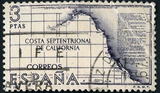 Espanha - 1967 - Forjadores da America - Costa Setentrional California - 3Ptas