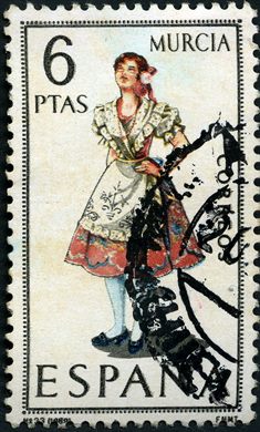 Espanha - 1967 - Trajes Regionais - Murcia - 6Ptas