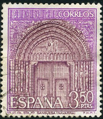 Espanha - 1967 - Turismo Igreja Sanguesa Navarra - 3.50Ptas
