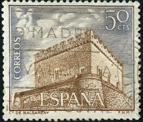 Espanha - 1967 - Castelos de Espanha Balsareny - 50Cts